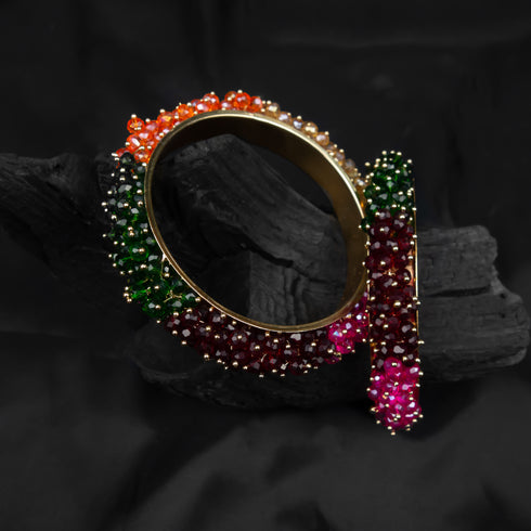 Multi color Moti Bangles D294